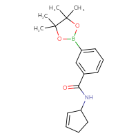 Chemical structure of N-(cyclopent-2-en-1-yl)-3-(4,4,5,5-tetramethyl-1,3,2-dioxaborolan-2-yl)benzamide - CSSB02166474743