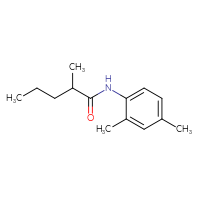 Chemical structure of N-(2,4-dimethylphenyl)-2-methylpentanamide - CSSB00048129397