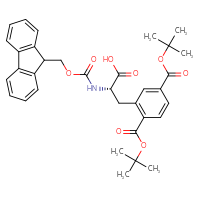 Chemical structure of (2S)-3-{2,5-bis[(tert-butoxy)carbonyl]phenyl}-2-({[(9H-fluoren-9-yl)methoxy]carbonyl}amino)propanoic acid - CSSB20906343312