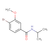 Chemical structure of 4-bromo-3-methoxy-N-(propan-2-yl)benzamide - CSSB00010239583