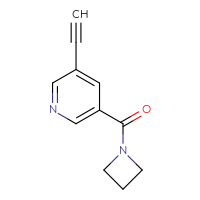Chemical structure of 3-(azetidine-1-carbonyl)-5-ethynylpyridine - CSSB01991078407