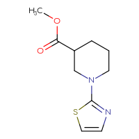 Chemical structure of methyl 1-(1,3-thiazol-2-yl)piperidine-3-carboxylate - CSSB00011788474