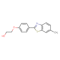Chemical structure of 2-[4-(6-methyl-1,3-benzothiazol-2-yl)phenoxy]ethan-1-ol - CSSB12669126733