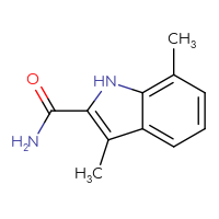Chemical structure of 3,7-dimethyl-1H-indole-2-carboxamide - CSSB00011098335