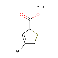 Chemical structure of methyl 4-methyl-2,5-dihydrothiophene-2-carboxylate - CSSB06729365205