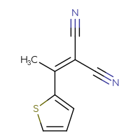 Chemical structure of 2-[1-(thiophen-2-yl)ethylidene]propanedinitrile - CSSB00011933999
