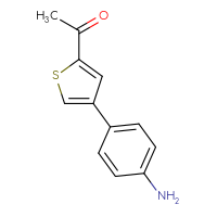Chemical structure of 1-[4-(4-aminophenyl)thiophen-2-yl]ethan-1-one - CSSB06587694734