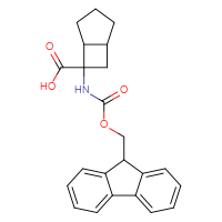 Chemical structure of 6-({[(9H-fluoren-9-yl)methoxy]carbonyl}amino)bicyclo[3.2.0]heptane-6-carboxylic acid - CSSB00102503404