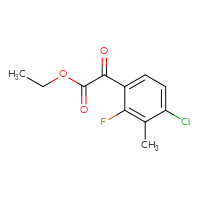 Chemical structure of ethyl 2-(4-chloro-2-fluoro-3-methylphenyl)-2-oxoacetate - CSSB00010943786