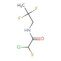 Chemical structure of 2-chloro-N-(2,2-difluoropropyl)-2-fluoroacetamide - CSSB09890863890