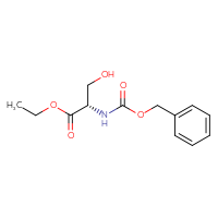 Chemical structure of ethyl (2S)-2-{[(benzyloxy)carbonyl]amino}-3-hydroxypropanoate - CSSB00030016372