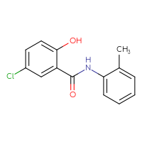 Chemical structure of 5-chloro-2-hydroxy-N-(2-methylphenyl)benzamide - CSSB00045986561