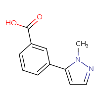 Chemical structure of 3-(1-methyl-1H-pyrazol-5-yl)benzoic acid - CSSB00011935158