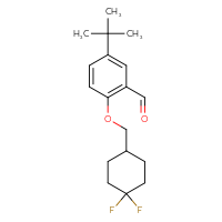 Chemical structure of 5-tert-butyl-2-[(4,4-difluorocyclohexyl)methoxy]benzaldehyde - CSSB21349233338