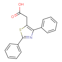 Chemical structure of 2-(2,4-diphenyl-1,3-thiazol-5-yl)acetic acid - CSSB00020666428