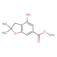 Chemical structure of methyl 4-hydroxy-2,2-dimethyl-2,3-dihydro-1-benzofuran-6-carboxylate - CSSB00010238295