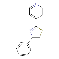 Chemical structure of 4-(4-phenyl-1,3-thiazol-2-yl)pyridine - CSSB00000630783
