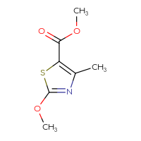 Chemical structure of methyl 2-methoxy-4-methyl-1,3-thiazole-5-carboxylate - CSSB00030301193