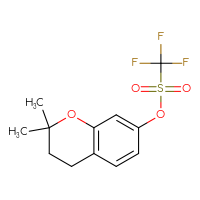 Chemical structure of 2,2-dimethyl-3,4-dihydro-2H-1-benzopyran-7-yl trifluoromethanesulfonate - CSSB20977131604