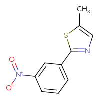 Chemical structure of 5-methyl-2-(3-nitrophenyl)-1,3-thiazole - CSSB00013348740