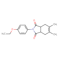 Chemical structure of 2-(4-ethoxyphenyl)-5,6-dimethyl-2,3,3a,4,7,7a-hexahydro-1H-isoindole-1,3-dione - CSSB00132857686