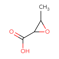 Chemical structure of 3-methyloxirane-2-carboxylic acid - CSSB00000137517