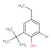 Chemical structure of 2-bromo-6-tert-butyl-4-ethylphenol - CSSB00012356981