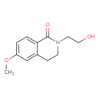 Chemical structure of 2-(2-hydroxyethyl)-6-methoxy-1,2,3,4-tetrahydroisoquinolin-1-one - CSSB00010104717