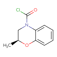 Chemical structure of (2S)-2-methyl-3,4-dihydro-2H-1,4-benzoxazine-4-carbonyl chloride - CSSB06376760366