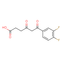 Chemical structure of 6-(3,4-difluorophenyl)-4,6-dioxohexanoic acid - CSSB21432474674