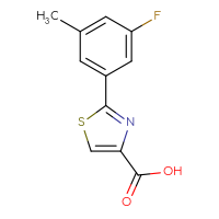 Chemical structure of 2-(3-fluoro-5-methylphenyl)-1,3-thiazole-4-carboxylic acid - CSSB00012352314