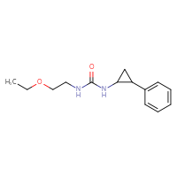 Chemical structure of 3-(2-ethoxyethyl)-1-(2-phenylcyclopropyl)urea - CSSB02001042287