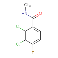 Chemical structure of 2,3-dichloro-4-fluoro-N-methylbenzamide - CSSB21043403401