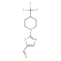Chemical structure of 2-[4-(trifluoromethyl)piperidin-1-yl]-1,3-thiazole-5-carbaldehyde - CSSB00005979106