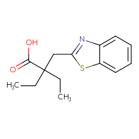 Chemical structure of 2-[(1,3-benzothiazol-2-yl)methyl]-2-ethylbutanoic acid - CSSB00000627241