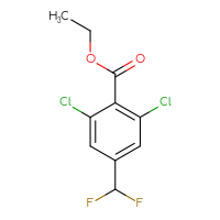 Chemical structure of ethyl 2,6-dichloro-4-(difluoromethyl)benzoate - CSSB00135279088