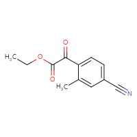 Chemical structure of ethyl 2-(4-cyano-2-methylphenyl)-2-oxoacetate - CSSB21103687585