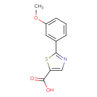 Chemical structure of 2-(3-methoxyphenyl)-1,3-thiazole-5-carboxylic acid - CSSB00011266574