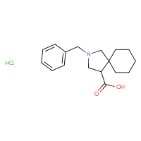 Chemical structure of 2-benzyl-2-azaspiro[4.5]decane-4-carboxylic acid hydrochloride - CSSB00015241115