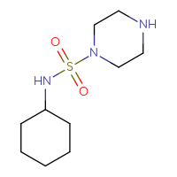 Chemical structure of N-cyclohexylpiperazine-1-sulfonamide - CSMB00000307894