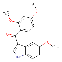 Chemical structure of 3-(2,4-dimethoxybenzoyl)-5-methoxy-1H-indole - CSSB00020653686