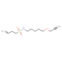 Chemical structure of N-[5-(prop-2-yn-1-yloxy)pentyl]but-3-ene-1-sulfonamide - CSMB03452518108