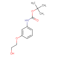 Chemical structure of tert-butyl N-[3-(2-hydroxyethoxy)phenyl]carbamate - CSSB00010133395