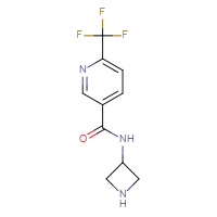 Chemical structure of N-(azetidin-3-yl)-6-(trifluoromethyl)pyridine-3-carboxamide - CSSB00008344733