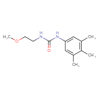 Chemical structure of 3-(2-methoxyethyl)-1-(3,4,5-trimethylphenyl)urea - CSSB06413306335