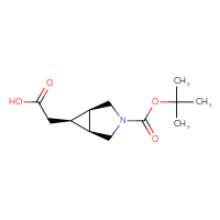 Chemical structure of 2-[(1R,5S,6S)-3-[(tert-butoxy)carbonyl]-3-azabicyclo[3.1.0]hexan-6-yl]acetic acid - CSSB00138559994
