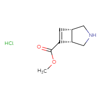 Chemical structure of methyl (1S,5S)-3-azabicyclo[3.2.0]hept-6-ene-6-carboxylate hydrochloride - CSSB20621793178