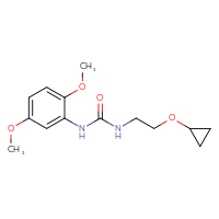 Chemical structure of 3-(2-cyclopropoxyethyl)-1-(2,5-dimethoxyphenyl)urea - CSSB00966631499
