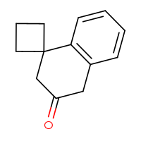 Chemical structure of 3',4'-dihydro-2'H-spiro[cyclobutane-1,1'-naphthalen]-3'-one - CSSB02125426513