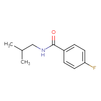 Chemical structure of 4-fluoro-N-(2-methylpropyl)benzamide - CSSB00000160760